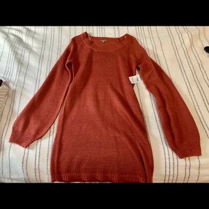 Rust sweater dress